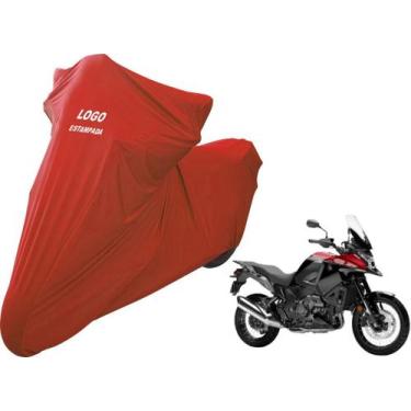 Imagem de Capa Tecido Lycra Moto Honda VRF 1200X  Alta Durabilidade - Mz, Vermel