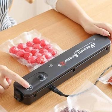 Imagem de Seladora Embaladora a Vácuo Automática Portátil Doméstica Embalagem Moderna Embaladora Selar Para Embalar Kitchen Manual Profissional Embalador Carnes Plástico Empacotadora Queijo Fechar Pro