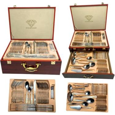 Imagem de Faqueiro Inox 84 Peças De Luxo Com Maleta