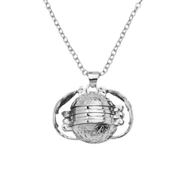 Imagem de YALLNASL Colar com medalhão de asa de anjo com álbum de fotos, presentes comemorativos para perda de filha, filho, presente de aniversário de Natal, Small, Zinco, Zircão