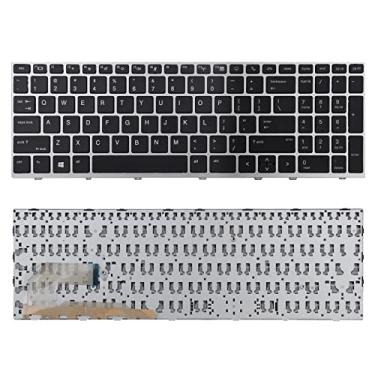 Imagem de SUNMALL Teclado de substituição compatível com HP EliteBook 755 G5 850 G5 855 G5 750 G6 850 G6.Zbook 15u G5 Zbook 15u G6 (não para Zbook 15 G5) com moldura prata (sem luz de fundo, sem ponteiro)