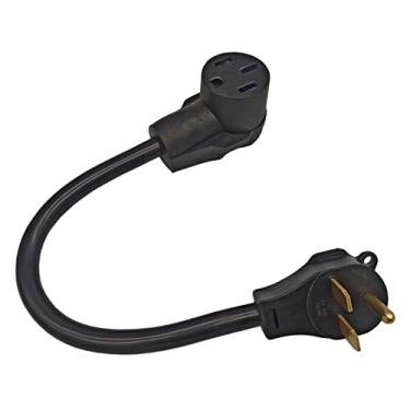 Imagem de Fullsky FC-EV6345 Male Welder 3 Prong Plug to Female 4 Prong 14-50R Receptacle Adapter 3 Prong to 4 Prong EV Charge Adapter Cord NEMA 6-30P to 14-50R 30A to 50A Output 30Amp 250Volt(Only for EV use)