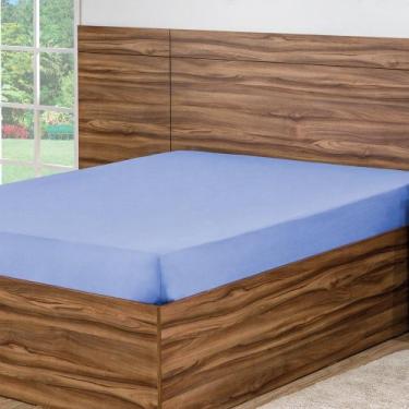Imagem de Lençol com Elástico Solteiro Vapt-Vupt Azul 1 Peça - Bordados Ricardo