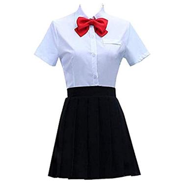 Imagem de Your Name Miyamizu Mitsuha Fantasia Cosplay Uniforme Escolar Fantasia de Halloween Conjunto Completo, Manga comprida., Female L