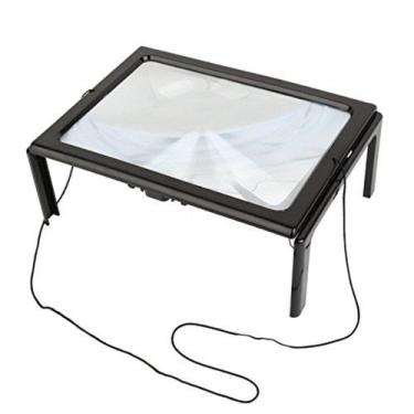 Imagem de Lupa Wokex A4 com LED - 3X de Aumento - 4 Luzes