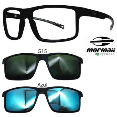 Imagem de Armação de Grau Mormaii 6127 Swap 5 ACJ com 2 Clipons, G15, Azul