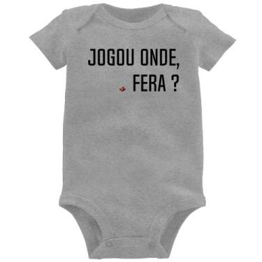 Imagem de Body Bebê Jogou onde fera - Foca na Moda, Cinza, GG