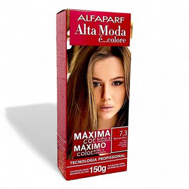 Imagem de Tinta Para Cabelo Alta Moda Cor 7.3 Louro Dourado