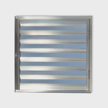 Imagem de Porta de Alumínio Abrigo 60x80cm para Água e Gás 1 Folha sem Ventilação Anodizado Brilhante
