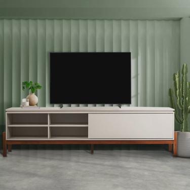 Imagem de Rack para TV até 84 Polegadas Tiê CabeCasa MadeiraMadeira Off White