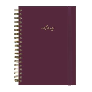 Imagem de Caderno Colegial Plus Solid Colors Marsala 12 Matérias