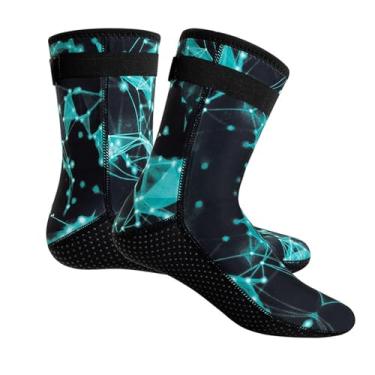 Imagem de Meias de Mergulho Meias de água, Nylon de Neoprene 3mm Anti -Slip Térmica Socsa de Praia para Surfar de Mergulho Com Snorkeling de Nadar Com Garras de Borracha Reforçada de (L)