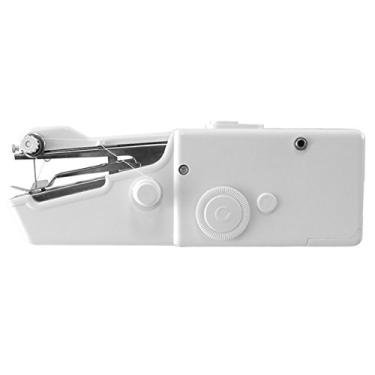 Imagem de MAQUINA DE COSTURA PORTATIL MANUAL A PILHA COSTURA JEANS E SEDA COMPLETA