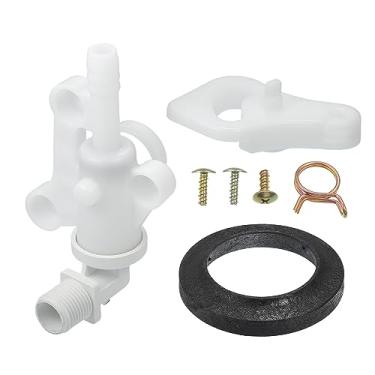Imagem de Hihaha Kit de válvula de água de vaso sanitário 34100 RV para banheiro Thetford Aqua-Magic V modelo alto e baixo/kit de válvula de montagem de água de vaso sanitário resistente a vazamentos/1 conjunto