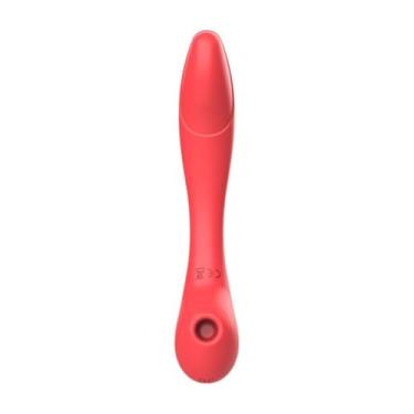 Imagem de Estimulador Clitoriano 10 Vibrações E 10 Modos De Pulsação Vibrador Discreto e Recarregável [VERMELHO]