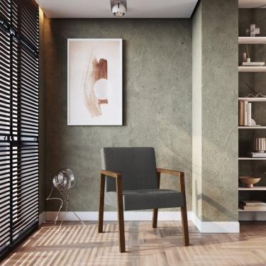 Imagem de Poltrona Slim Volttoni Cinza/Marrom