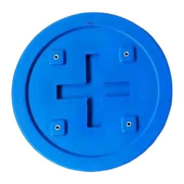 Imagem de MERIGLARE Assento de banco de reposição, fácil de limpar, assento de cadeira redonda confortável, peças de reposição para cantina escolar, dormitório, faculdade, Azul 32cm