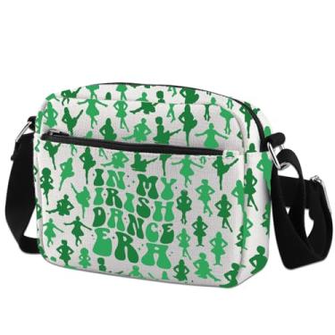 Imagem de WCGXKO Presente de dançarina irlandesa para amantes de dança irlandesa, professor, treinador, presente inspirado em equipe de dança irlandesa, bolsa carteiro bolsa carteiro, My Irish Hb, lona