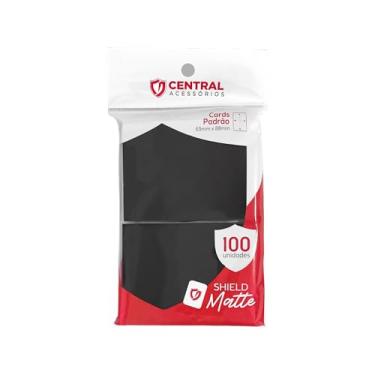 Imagem de Shield Matte Standard Cor Preto Fosco Sleeve com 100 Protetores de cartas cartinhas para TCG Magic, K-POP, Dorama e outrs Cardgames