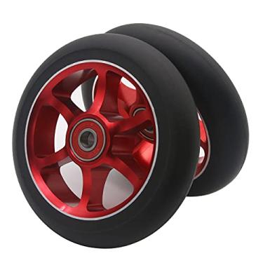 Imagem de Z-FIRST 2 rodas de scooter Pro de 120 mm com rolamentos ABEC 9 para scooters MGP/lâmina/Lucky Pro (10 raios) (vermelho)