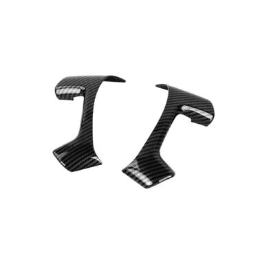 Imagem de Hoolcar Acabamento da capa do volante do console central interno compatível com Chevrolet Silverado Tahoe Suburban Avalanche 2007-2013, fibra de carbono