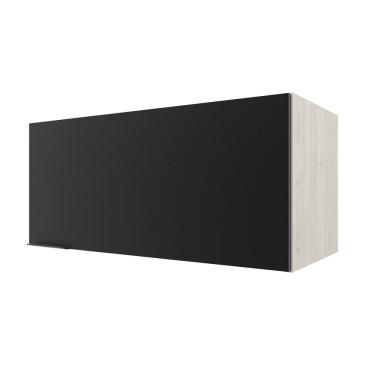 Imagem de Armário Aéreo para Geladeira Bartira Rubi com 1 Porta e 80cm de Largura – Freixo/Preto Poah