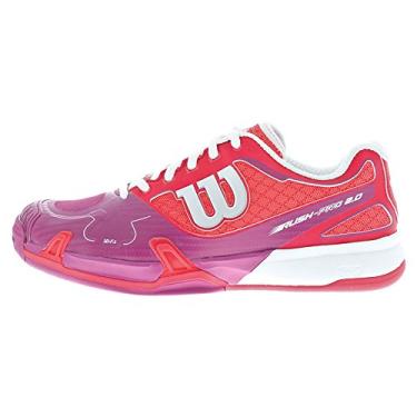 Imagem de Wilson Women's Rush Pro 2.0 Neon Red/Pink Sneaker 6 B (M)