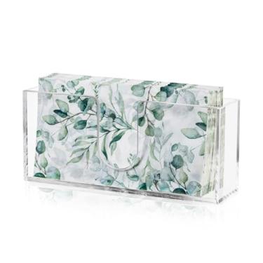 Imagem de MAONAME Suporte de guardanapo acrílico para mesa, suportes de toalha de papel para convidados para banheiro, suporte de toalha de mão descartável impermeável, bandeja de guardanapos transparente para
