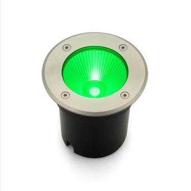 Imagem de Balizador de Piso LED Verde 3W Bivolt IP66 para Jardim, Fachada e Área