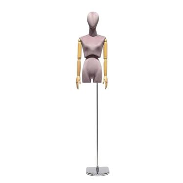 Imagem de Manequins femininos de varejo com altura ajustável de 83 a 96 polegadas, removíveis, para alfaiatarias, lojas de roupas(Pink)