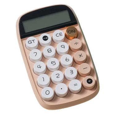 Imagem de Calculadora de interruptor mecânico com tela LCD grande de 10 dígitos, calculadora básica com botão grande, almofada antiderrapante, cálculo preciso para mesa de escritório, casa, escola - Latte