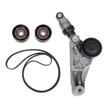 Imagem de IRIEQU Kit de correia de transmissão com tensor de correia e polias intermediárias compatível com Jeep Wrangler 2012-2017 Wrangler JK 2018 3.6L V6 substitui 4627038AA 4627038AA-KIT 4627038AAKIT