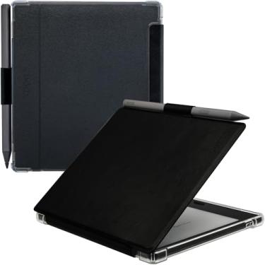 Imagem de GOVTVA Capa com suporte de caneta para Onyx Boox Go Color 7 (Gen 1/2, 2024/2025)/Boox Go 7 capa ultrafina aprimorada automática hibernar/despertar com parte traseira de TPU transparente e fecho