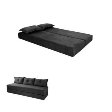 Imagem de Sofá-cama Preto 3 em 1 Sofanete Multiuso - ORTOBELLO