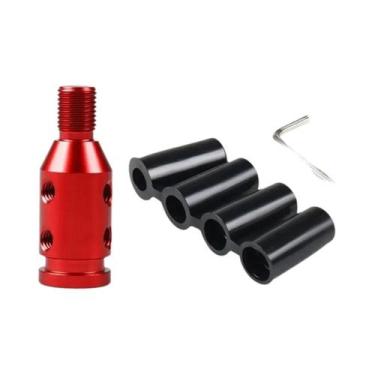 Imagem de Adaptador Universal De Alumínio Preto Para Manopla De Câmbio Para Tran