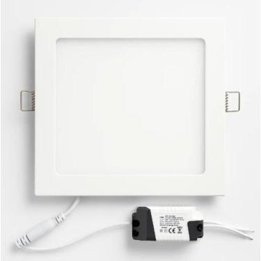 Imagem de Plafon Painel de LED QUADRADO 22cm de diâmetro Bivolt 18W 3000k - lorb