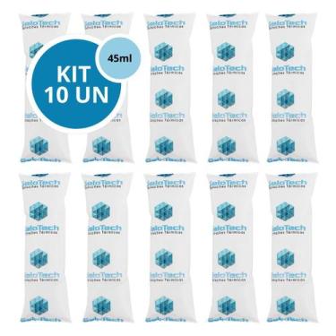 Imagem de Kit 10 Gelo Gel Bolsa Artificial Reutilizável Flexível Compressa 45g -