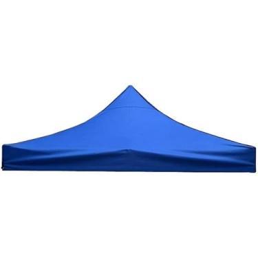 Imagem de Impermeável Sun Shade Tenda Top Pano Gazebo Ao Ar Livre Telhado Substituível Oxford Pano Uv Proteger Capa Gazebo Cobre Substituição, 2x2m Blue