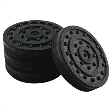 Imagem de Kit com 4 Sapatas de Borracha para Elevador Automotivo com Encaixe 118mm – Alta Resistência e Segurança - Feron Ferramentas