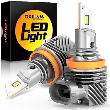 Imagem de OXILAM Lâmpada de LED Q10 H11/H8/H9, 20000LM 400% brilhante, 6000K luz branca sem ventilador com iluminação total, Plug & Play sem fio 1:1, IP67, pacote com 2