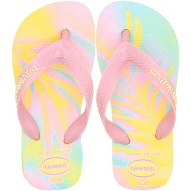 Imagem de Chinelo De Dedo Juvenil Havaianas Top Fashion Menina, 29/30, Amarelo