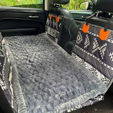 Imagem de Cshionary Capa de assento de carro para banco traseiro, cama de cachorro grande para carro, adequada para extensor de assento traseiro para cães, tapete de cama de animal de estimação de banco