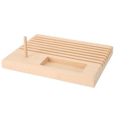 Imagem de Zerodis Suporte de Régua para Acolchoamento de Madeira de Faia de Qualidade Coleção de Artesanato Acessórios de Roupas Ferramentas de Tecido Ferramentas de Tecido Organizador de Costura Multiuso Com Armazenamento de Carretel de Linha para Quilters