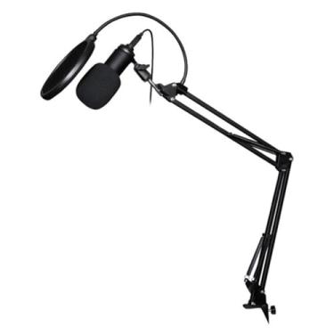 Imagem de OEX GAME Microfone Gamer Profissional com Condensador e Braço Articulado Skipper Caster MG300 - Preto