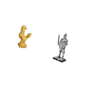 Imagem de Fenteer Estatueta de Galinha Feng Shui, Decoração, Estátua de, Escultura para Aniversários, Inauguração de Casa, Cavaleiro, Vintage, Criativo, Enfeite de