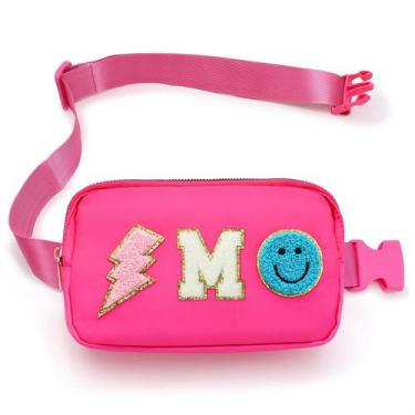 Imagem de Fanny Pack PainZieTeg rosa nylon impermeável para crianças 23x13x4 cm