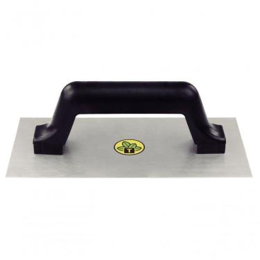 Imagem de Desempenadeira Metálica De Base Lisa Tramontina Sem Dentes Com Cabo Plástico