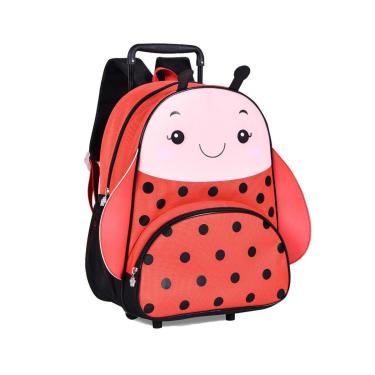 Imagem de MOCHILA DE CARRINHO INFANTIL MENINAS BORBOLETA JOANINHA-Feminino