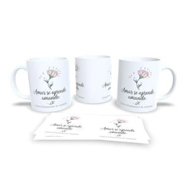 Imagem de Caneca com Frase de Clarice Lispector, Porcelana Branca, Design Pássaro em Voo, Decorativa com Citação Literária 'Liberdade é pouco' (19059)