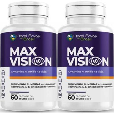 Imagem de KIT 2 Luteína E Zeaxantina Max Vision 60 Caps Vit A C E e Zinco Floral